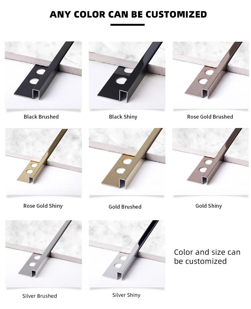 5.brushed steel edging strip