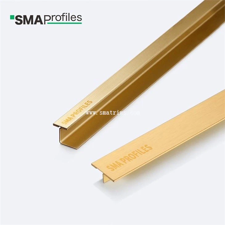 T bar profile in brass